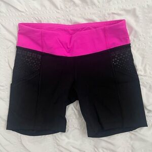 Pow Pink/Black Lululemon Shorts